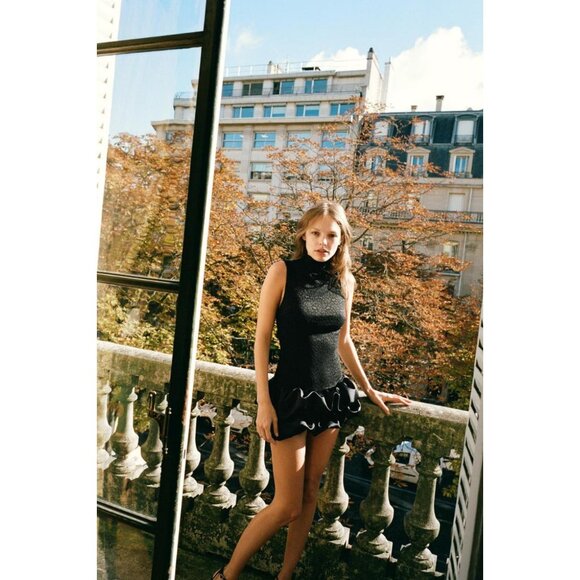 ZARA SHORT DRESS WITH LACE DETAIL - Picture 3 of 7